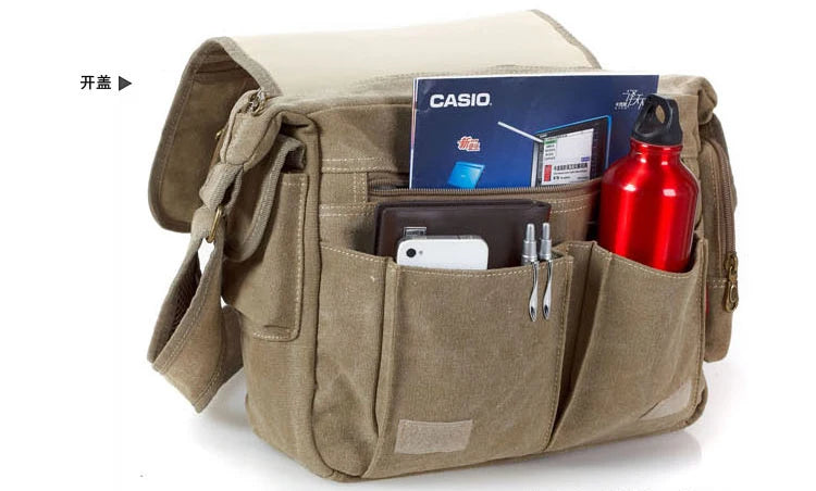 Men's Vintage Canvas Crossbody Bag