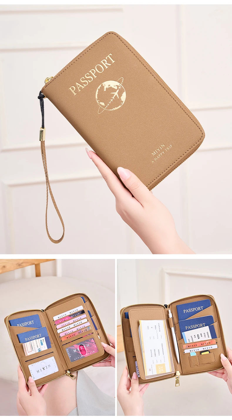 RFID Anti-Theft Zipped Passport Holder & Travel Organiser – Unisex