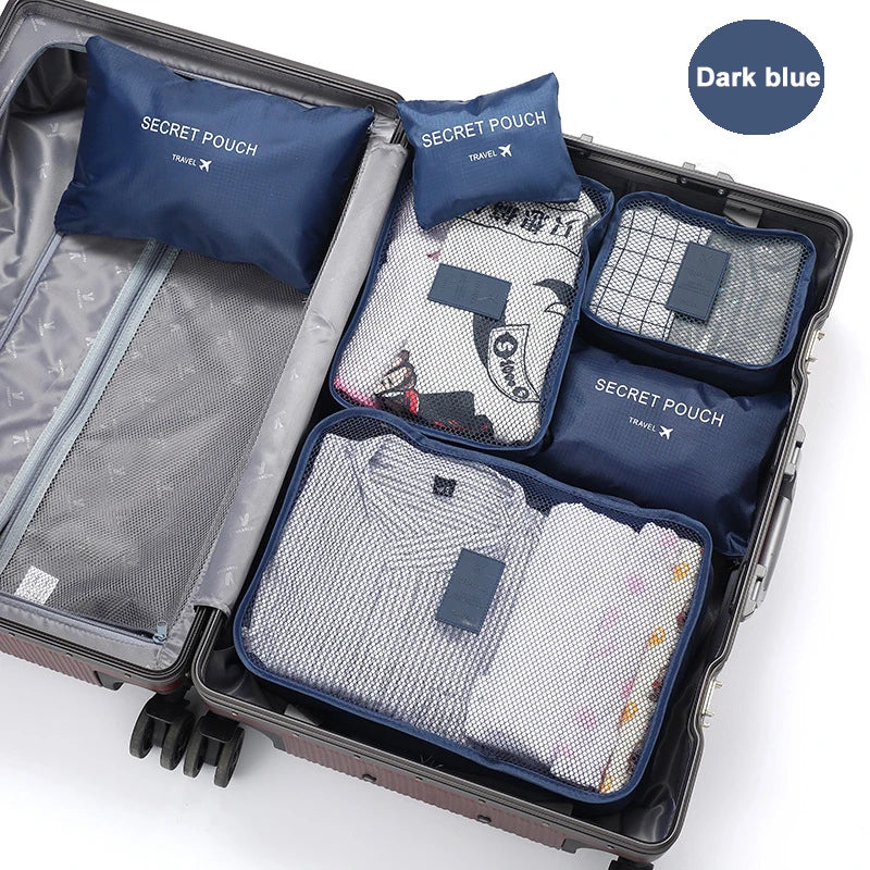 6-Piece Travel Packing Cubes Set – Portable Luggage Organiser for Suitcases