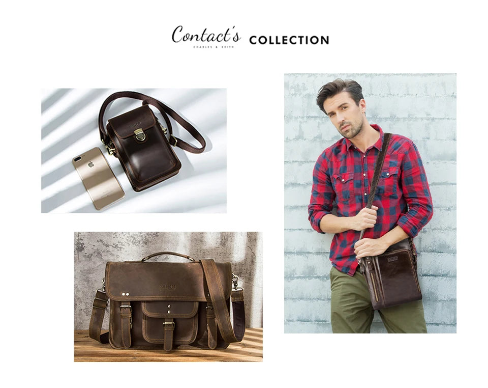 Northbound Travel Tech Clutch — Genuine Leather Cable & Accessory Organiser