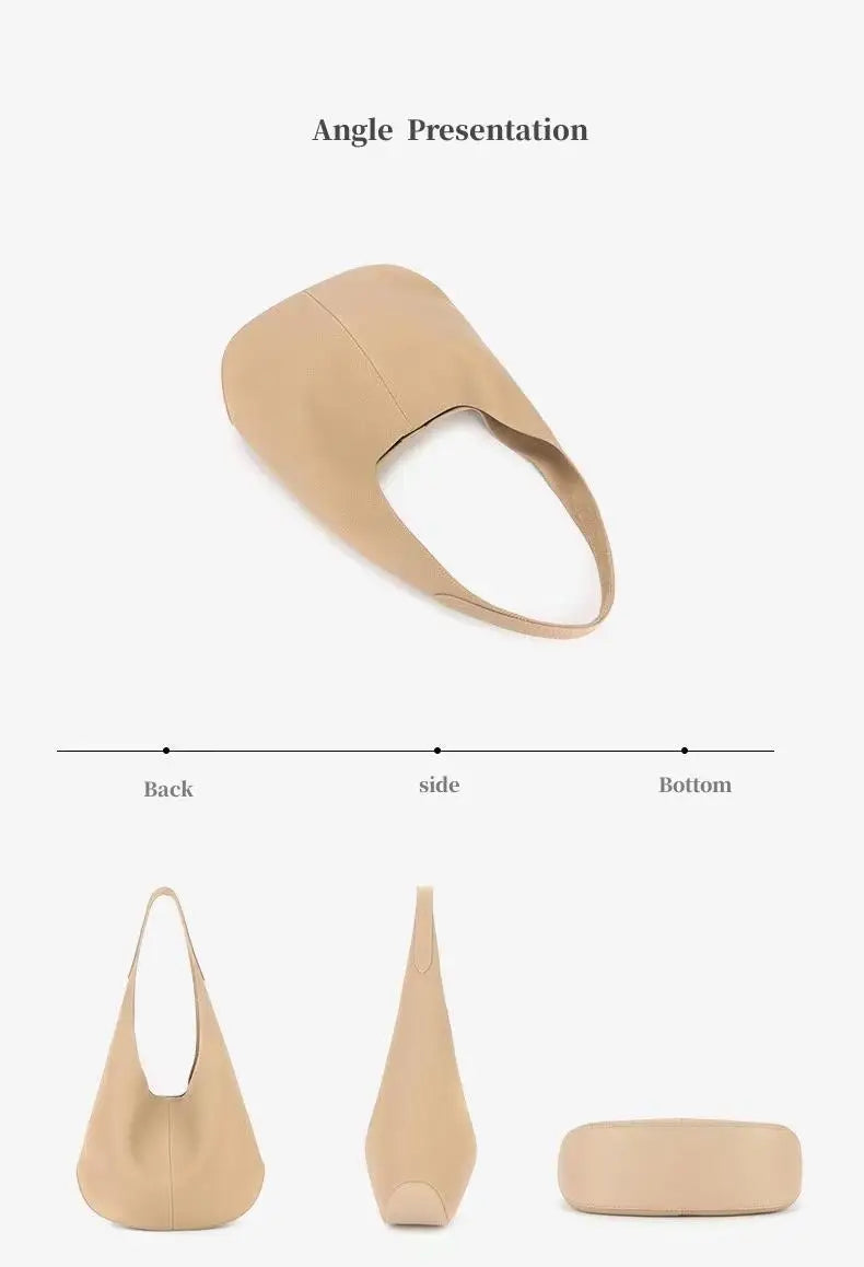 Women's Soft Leather Bucket Shoulder Bag