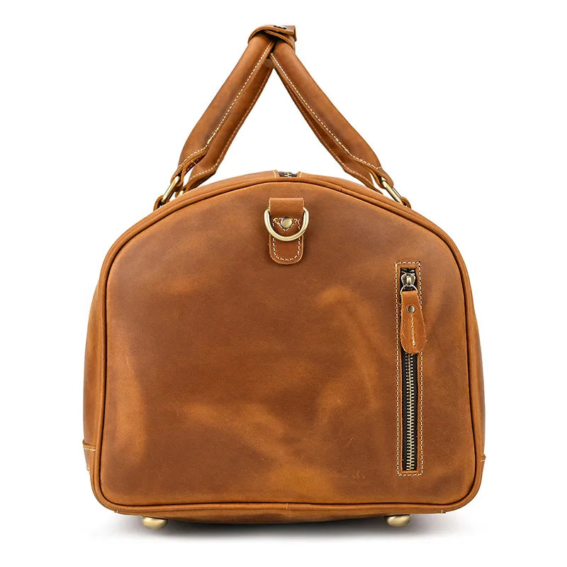 Men's Genuine Leather Duffle Bag