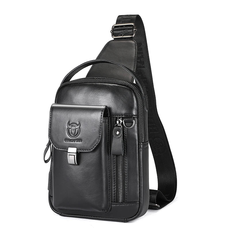 Waxed Canvas Chest Bag — Multi-Pocket Crossbody Sling for Travel