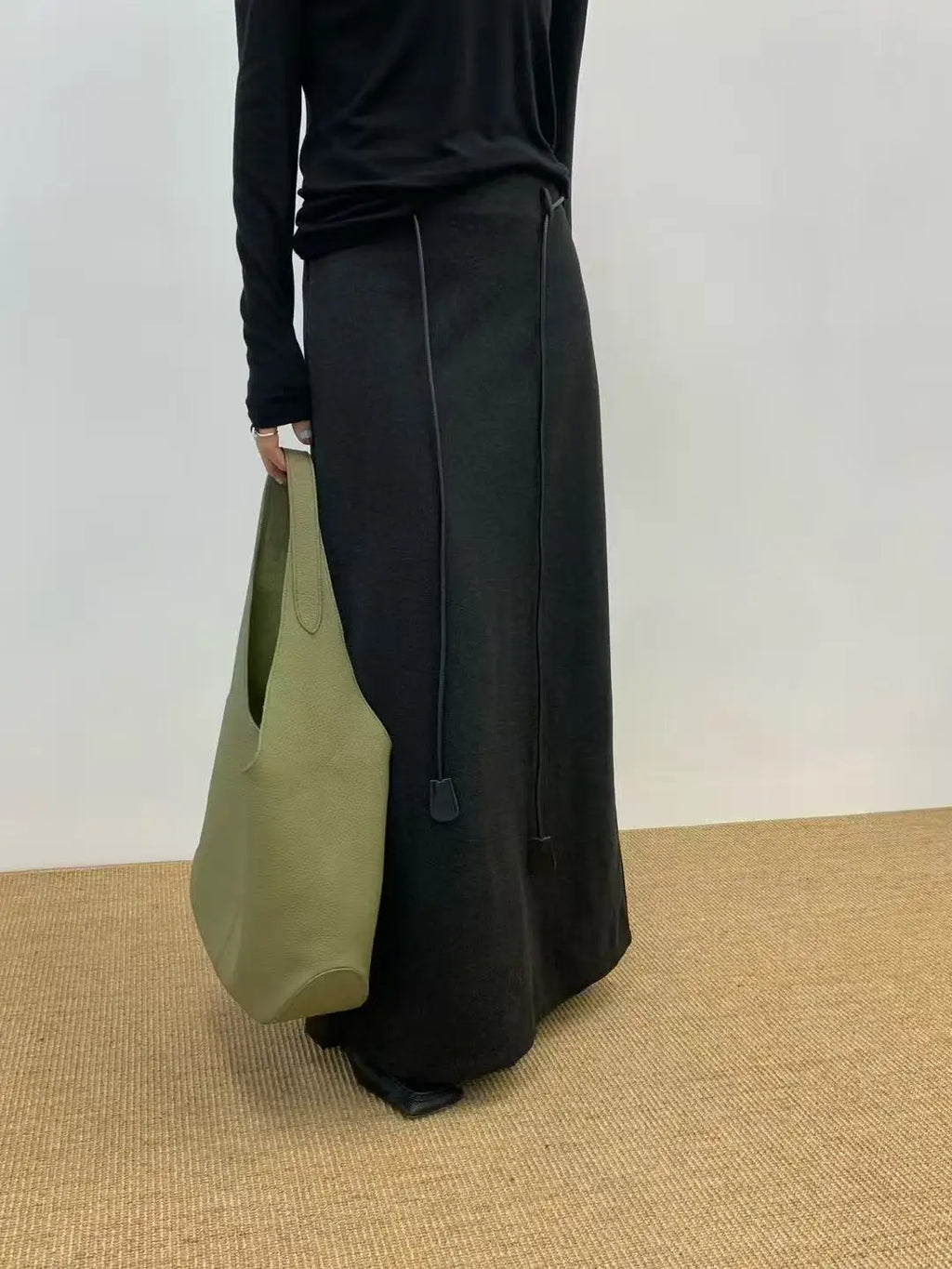 Women's Soft Leather Bucket Shoulder Bag