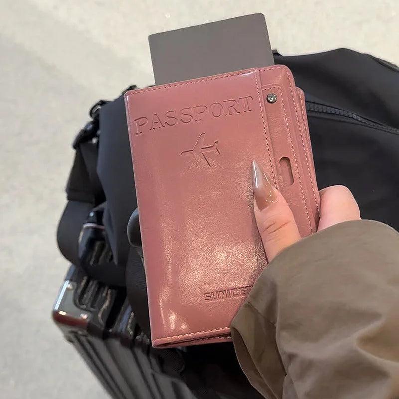 Leather Passport Cover & Travel Document Organiser – Card & Ticket Holder