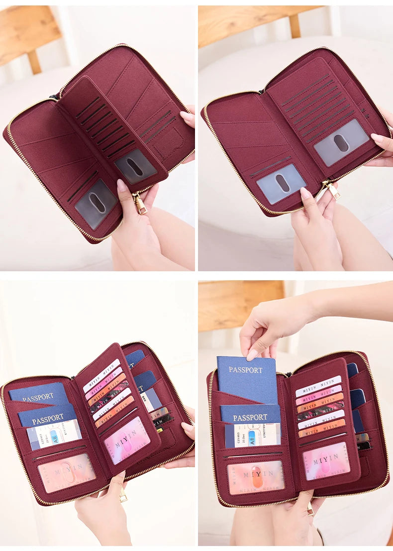 RFID Anti-Theft Zipped Passport Holder & Travel Organiser – Unisex