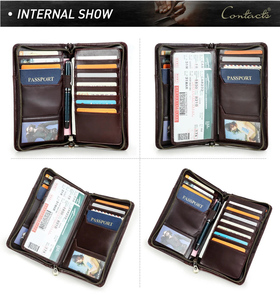 Leather Family Passport Clutch