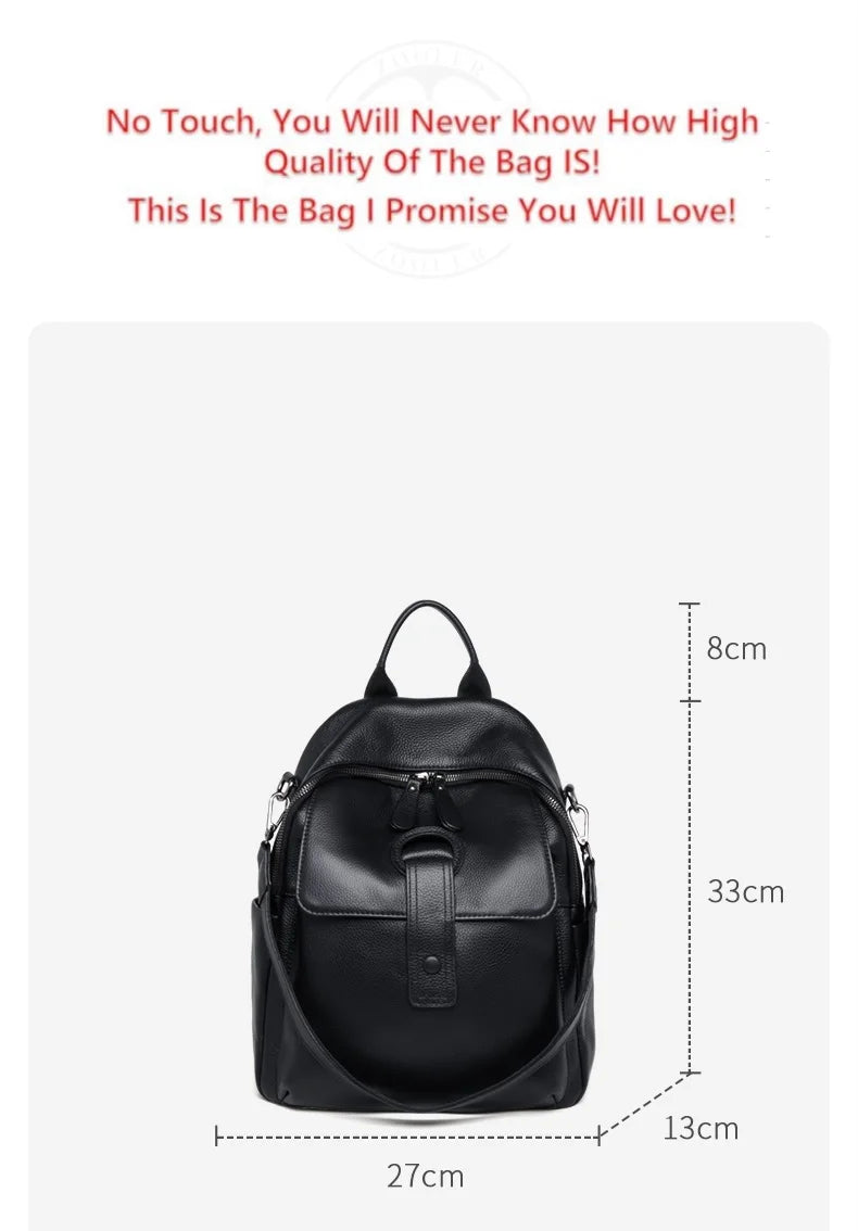Women's Waterproof Leather Work Backpack