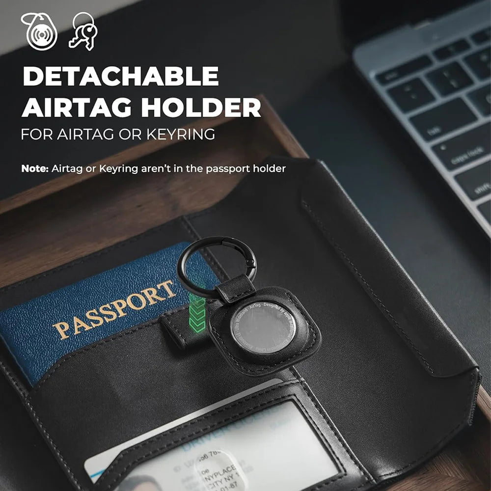 RFID Blocking Passport Holder with Magnetic Closure & SIM Card Slot