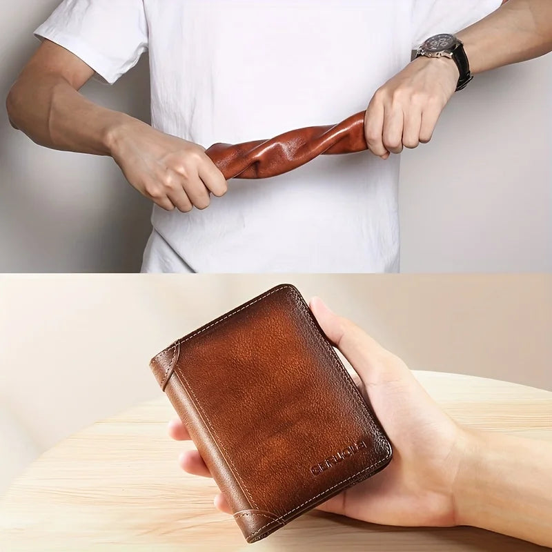Slim RFID Leather Wallet – Bifold or Trifold
