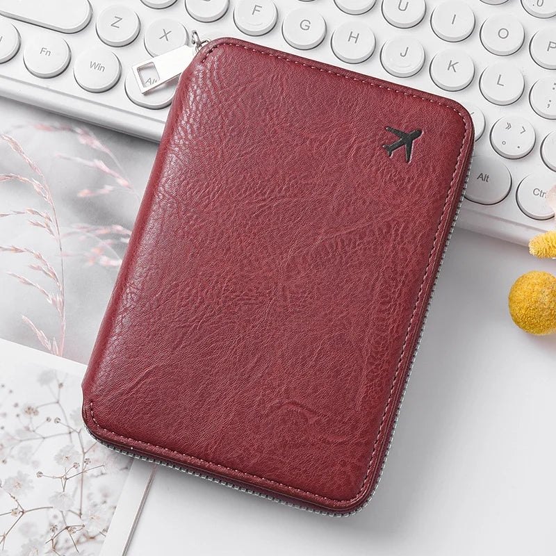 Zippered Passport & ID Case – Large Capacity Ticket & Card Organiser