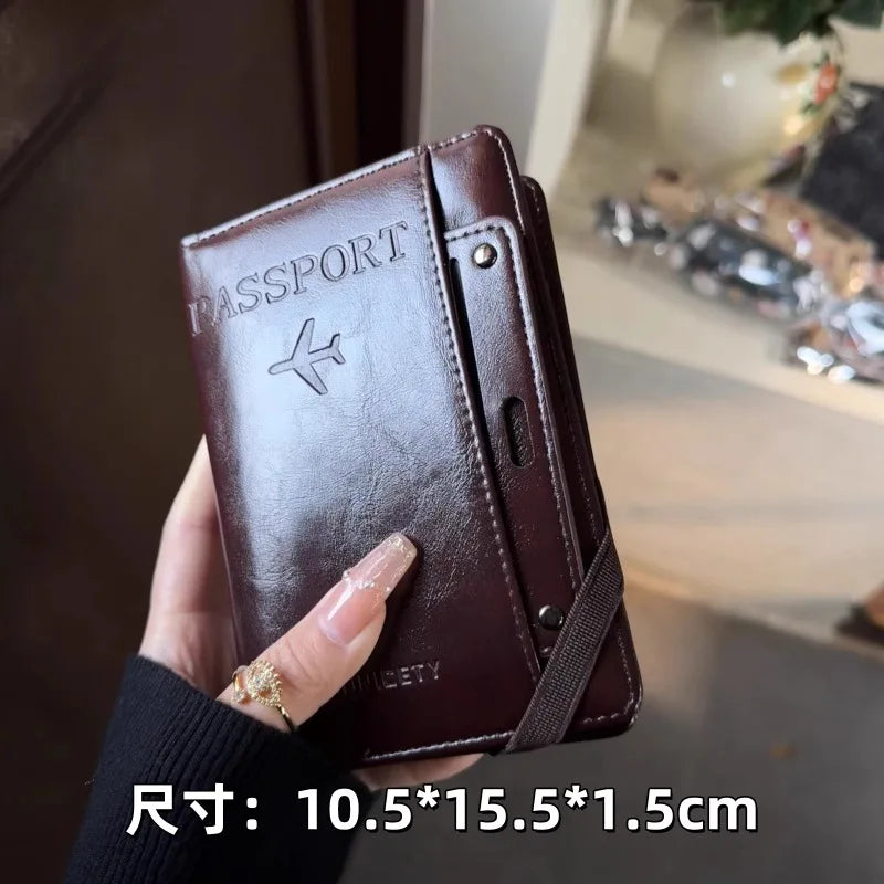 Leather Passport Cover & Travel Document Organiser – Card & Ticket Holder