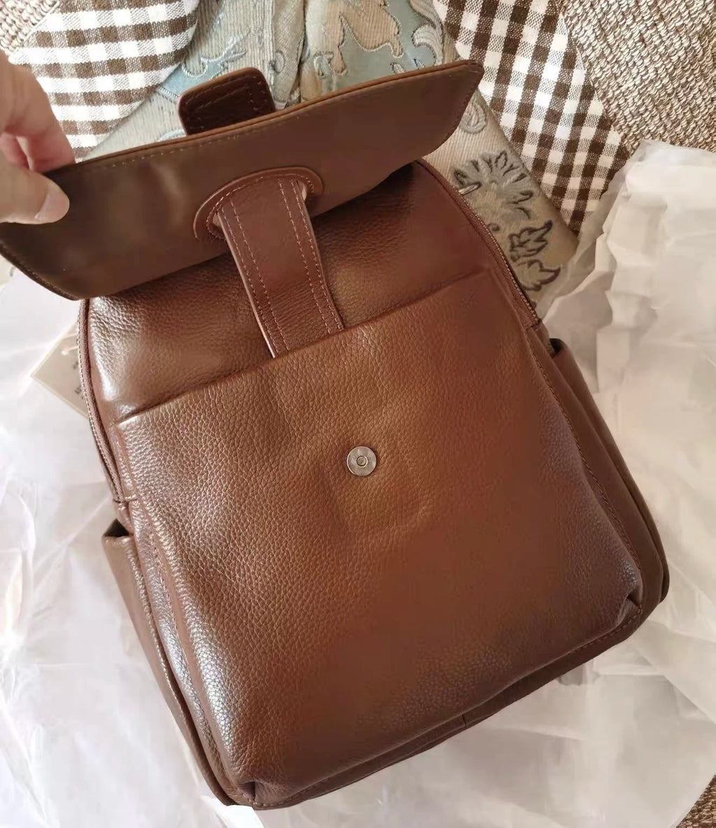 Women's Waterproof Leather Work Backpack