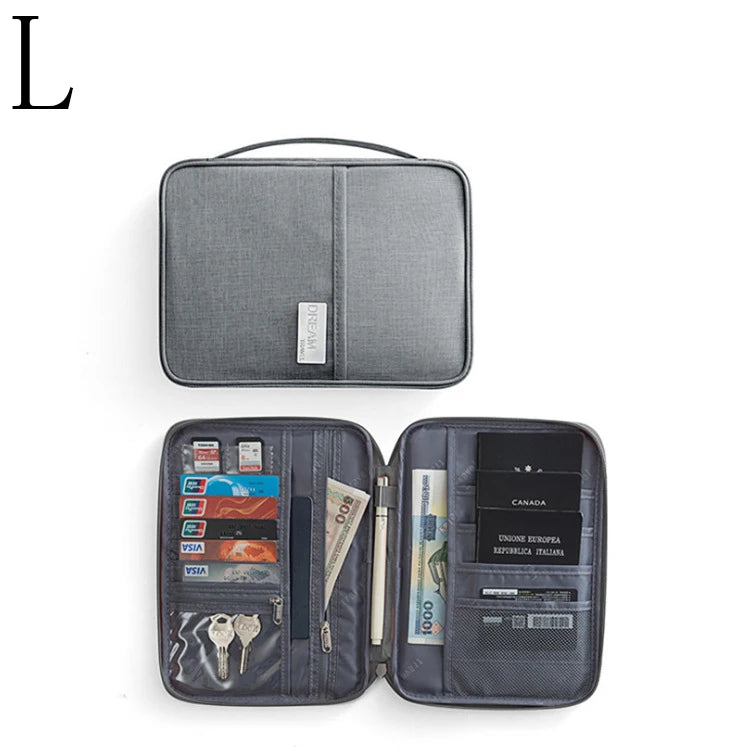 Family Passport Wallet & Multi-Functional Travel Document Organiser