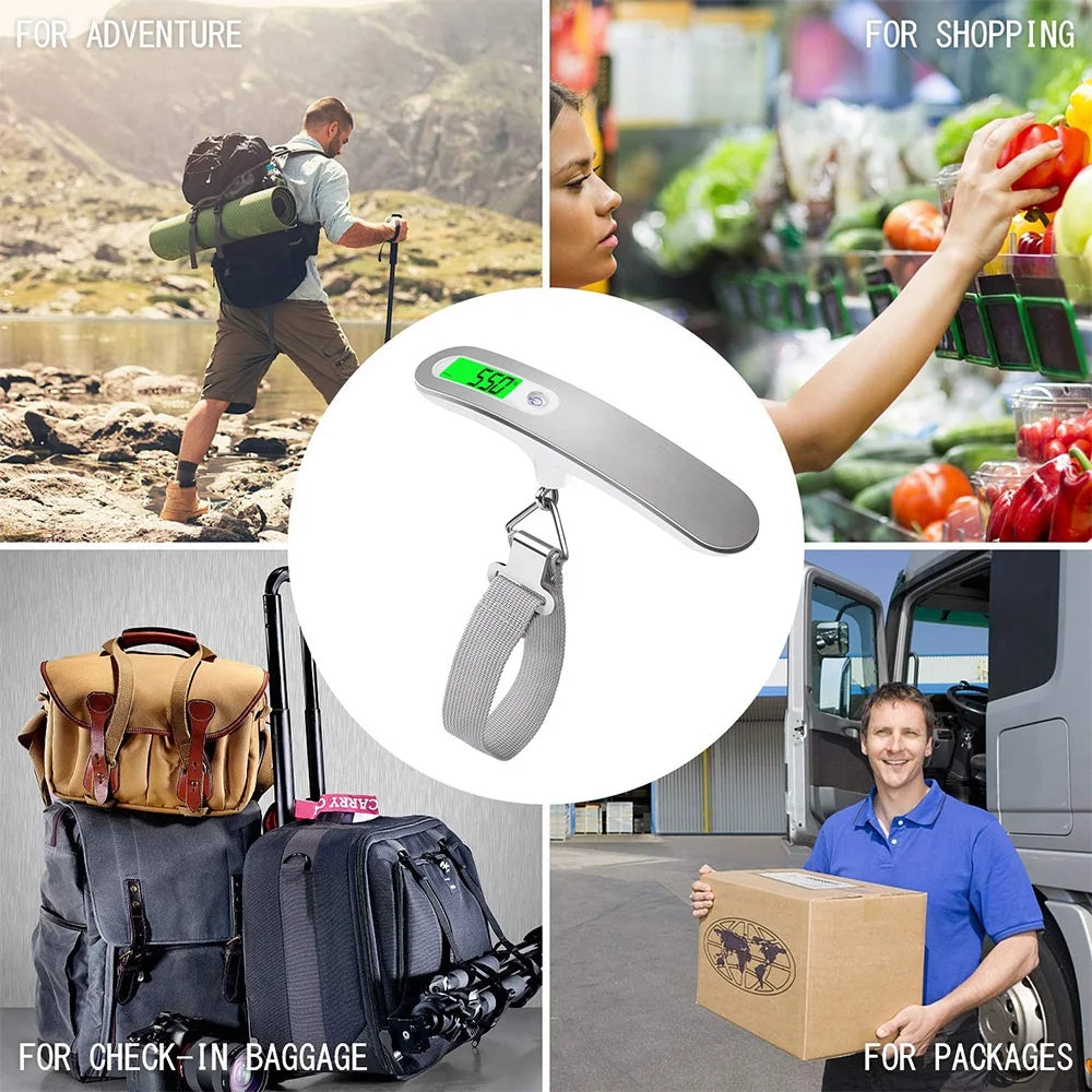 LCD Digital Luggage Scale 50kg — Precision Hook Hanging Weigher