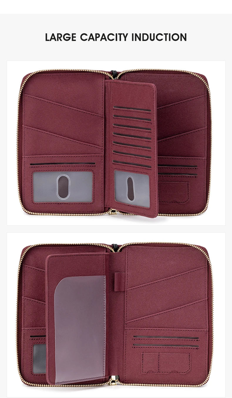 RFID Anti-Theft Zipped Passport Holder & Travel Organiser – Unisex