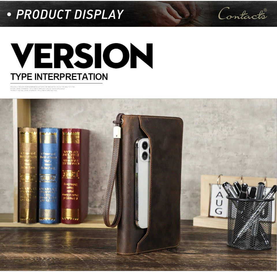 Leather Family Passport Wallet with AirTag Slot