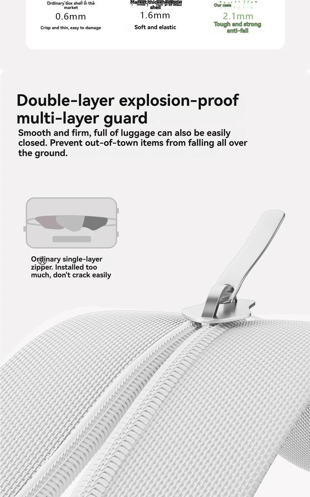 18" Cabin Suitcase with Deep Front Compartment — Unisex Boarding Bag