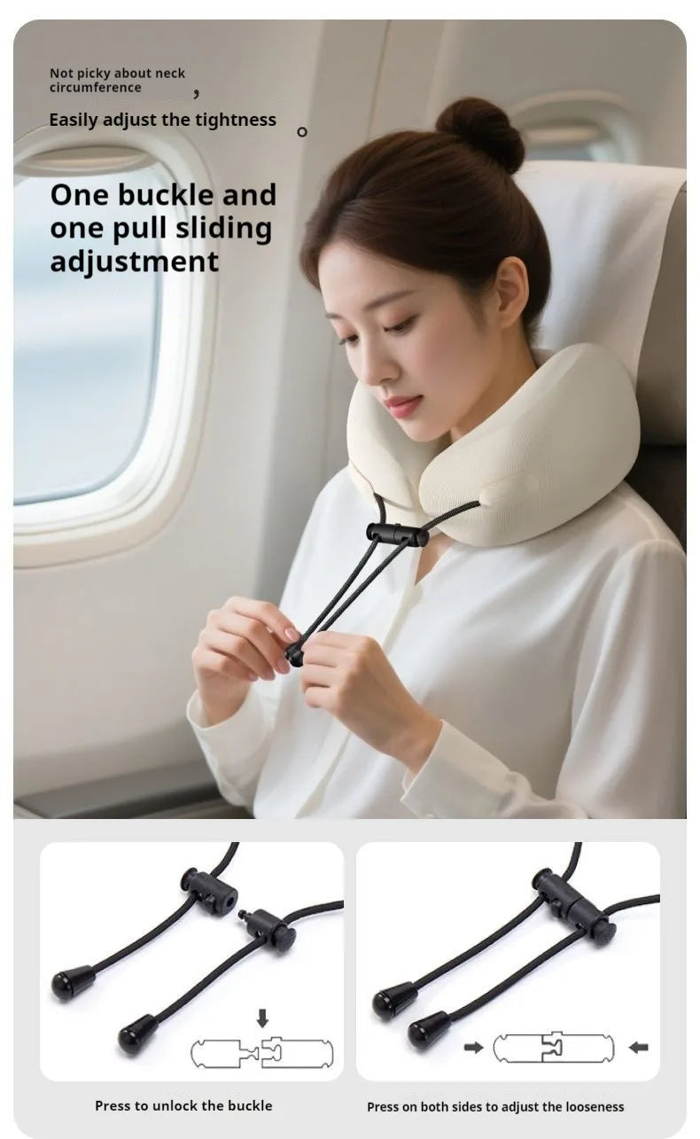 Memory Foam Travel Pillow — Soft Neck Cushion for Flights & Long Journeys