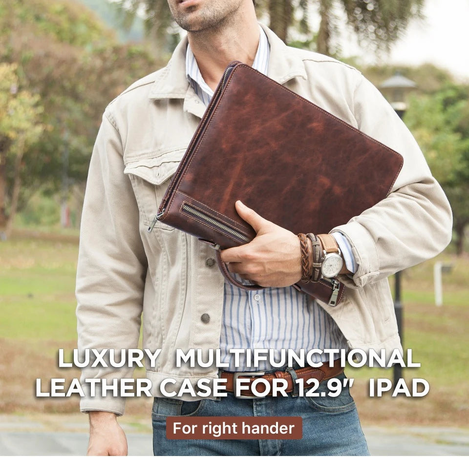 Northbound Leather Portfolio Briefcase — Document Organiser & Travel Folio