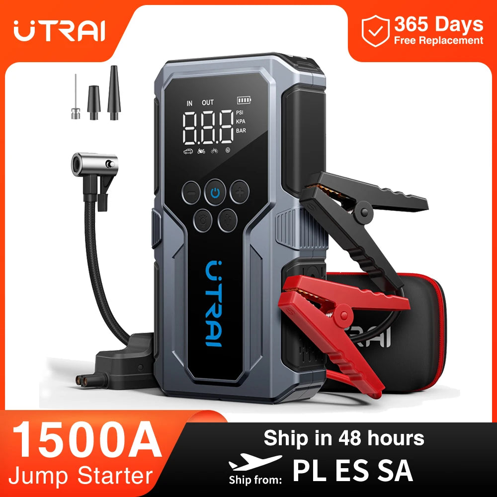 Northbound Jump Starter 1500A — Portable Power Bank with 150PSI Air Pump