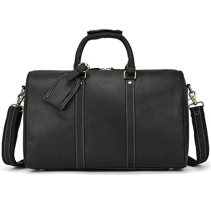 Men's Genuine Leather Duffle Bag