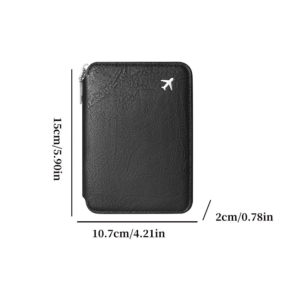 Zippered Passport & ID Case – Large Capacity Ticket & Card Organiser