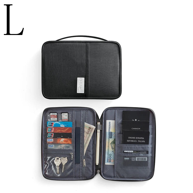 Family Passport Wallet & Multi-Functional Travel Document Organiser