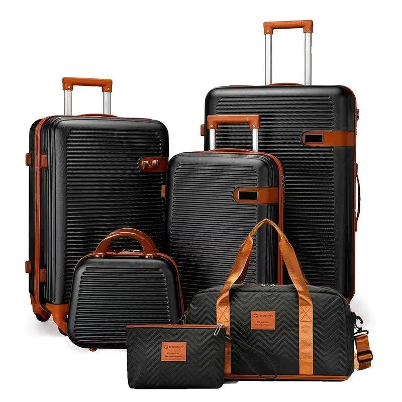 Northbound 6-Piece Luggage Set — TSA Suitcases with Vanity Case & Bags