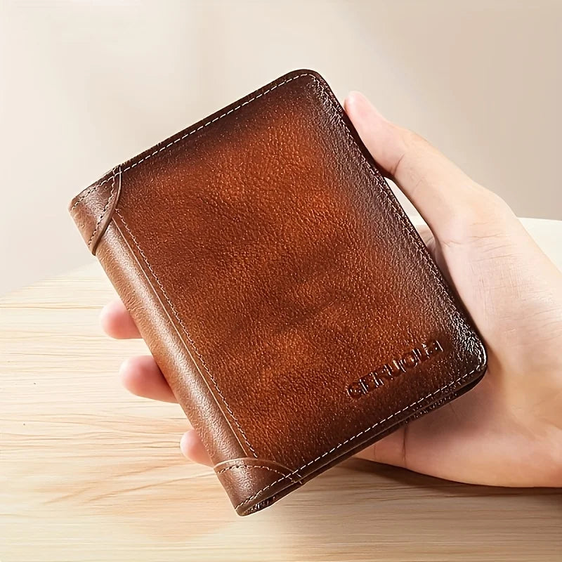 Slim RFID Leather Wallet – Bifold or Trifold