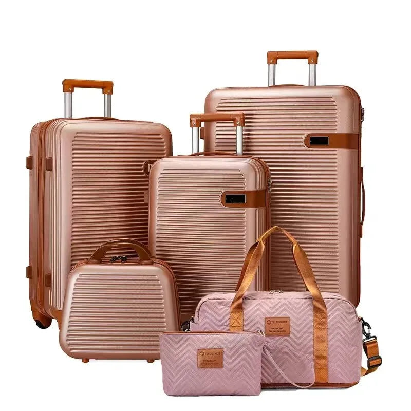 Northbound 6-Piece Luggage Set — TSA Suitcases with Vanity Case & Bags