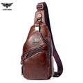 Genuine Leather Chest Bag — Anti-Theft Retro Crossbody Sling